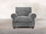 Hetty Chair In Dove Vintage Velvet