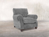 Hetty Chair In Dove Vintage Velvet