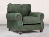 Hetty Chair In Green Vintage Leather