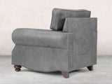 Hetty Chair In Grey Vintage Leather