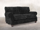 Hetty Snug 2 Seat Sofa In Black Cat Vintage Velvet