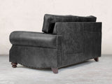 Hetty Snug 2 Seat Sofa In Black Vintage Leather