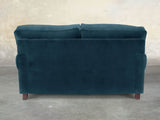 Hetty Snug 2 Seat Sofa In Blue Lush Velvet