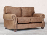 Hetty Snug 2 Seat Sofa In Brown Vintage Leather