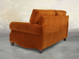 Hetty Snug 2 Seat Sofa In Burnt Orange Lush Velvet