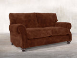Hetty Snug 2 Seat Sofa In Burnt Umber Vintage Velvet