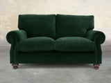 Hetty Snug 2 Seat Sofa In Dark Green Lush Velvet
