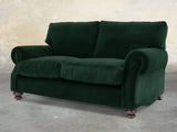 Hetty Snug 2 Seat Sofa In Dark Green Lush Velvet