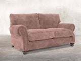 Hetty Snug 2 Seat Sofa In Dusky Pink Vintage Velvet