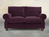 Hetty Snug 2 Seat Sofa In Grape Lush Velvet