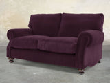 Hetty Snug 2 Seat Sofa In Grape Lush Velvet
