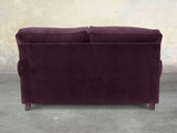 Hetty Snug 2 Seat Sofa In Grape Lush Velvet