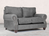 Hetty Snug 2 Seat Sofa In Grey Vintage Leather