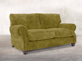Hetty Snug 2 Seat Sofa In Olive Vintage Velvet