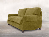 Hetty Snug 2 Seat Sofa In Olive Vintage Velvet