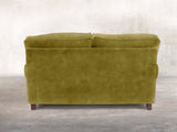 Hetty Snug 2 Seat Sofa In Olive Vintage Velvet