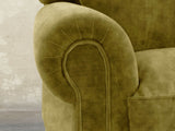 Hetty Snug 2 Seat Sofa In Olive Vintage Velvet