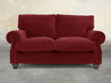 Hetty Snug 2 Seat Sofa In Red Lush Velvet