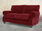Hetty Snug 2 Seat Sofa In Red Lush Velvet