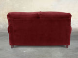 Hetty Snug 2 Seat Sofa In Red Lush Velvet