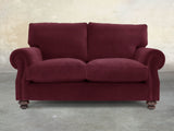 Hetty Snug 2 Seat Sofa In Wine Lush Velvet