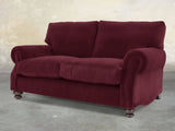 Hetty Snug 2 Seat Sofa In Wine Lush Velvet