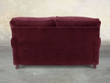 Hetty Snug 2 Seat Sofa In Wine Lush Velvet