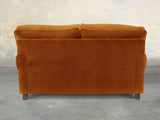 Hetty Snug 2 Seat Sofa In Burnt Orange Lush Velvet