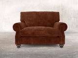 Hetty Snuggler In Burnt Umber Vintage Velvet