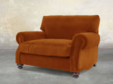 Hetty Snuggler In Burnt Orange Lush Velvet