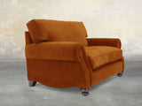 Hetty Snuggler In Burnt Orange Lush Velvet