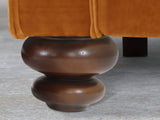 Hetty Snuggler In Burnt Orange Lush Velvet