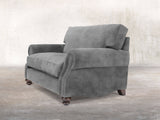 Hetty Snuggler In Dove Vintage Velvet