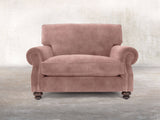 Hetty Snuggler In Dusky Pink Vintage Velvet