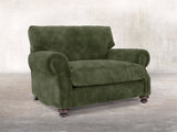 Hetty Snuggler In Jade Vintage Velvet