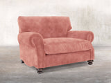 Hetty Snuggler In Pink Blush Vintage Velvet