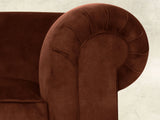 Jasper 2 Seat Chesterfield Sofa In Burnt Umber Vintage Velvet