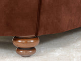 Jasper 2 Seat Chesterfield Sofa In Burnt Umber Vintage Velvet