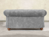 Jasper 2 Seat Chesterfield Sofa In Dove Vintage Velvet