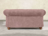 Jasper 2 Seat Chesterfield Sofa In Dusky Pink Vintage Velvet
