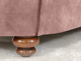 Jasper 2 Seat Chesterfield Sofa In Dusky Pink Vintage Velvet