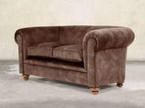 Jasper 2 Seat Chesterfield Sofa In Hickory Vintage Velvet