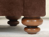 Jasper 2 Seat Chesterfield Sofa In Hickory Vintage Velvet