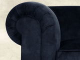 Jasper 2 Seat Chesterfield Sofa In Indigo Vintage Velvet