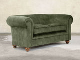 Jasper 2 Seat Chesterfield Sofa In Jade Vintage Velvet