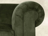 Jasper 2 Seat Chesterfield Sofa In Jade Vintage Velvet