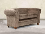 Jasper 2 Seat Chesterfield Sofa In Otter Vintage Velvet