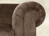 Jasper 2 Seat Chesterfield Sofa In Otter Vintage Velvet