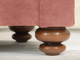 Jasper 2 Seat Chesterfield Sofa In Pink Blush Vintage Velvet