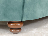 Jasper 2 Seat Chesterfield Sofa In Summer Mist Vintage Velvet